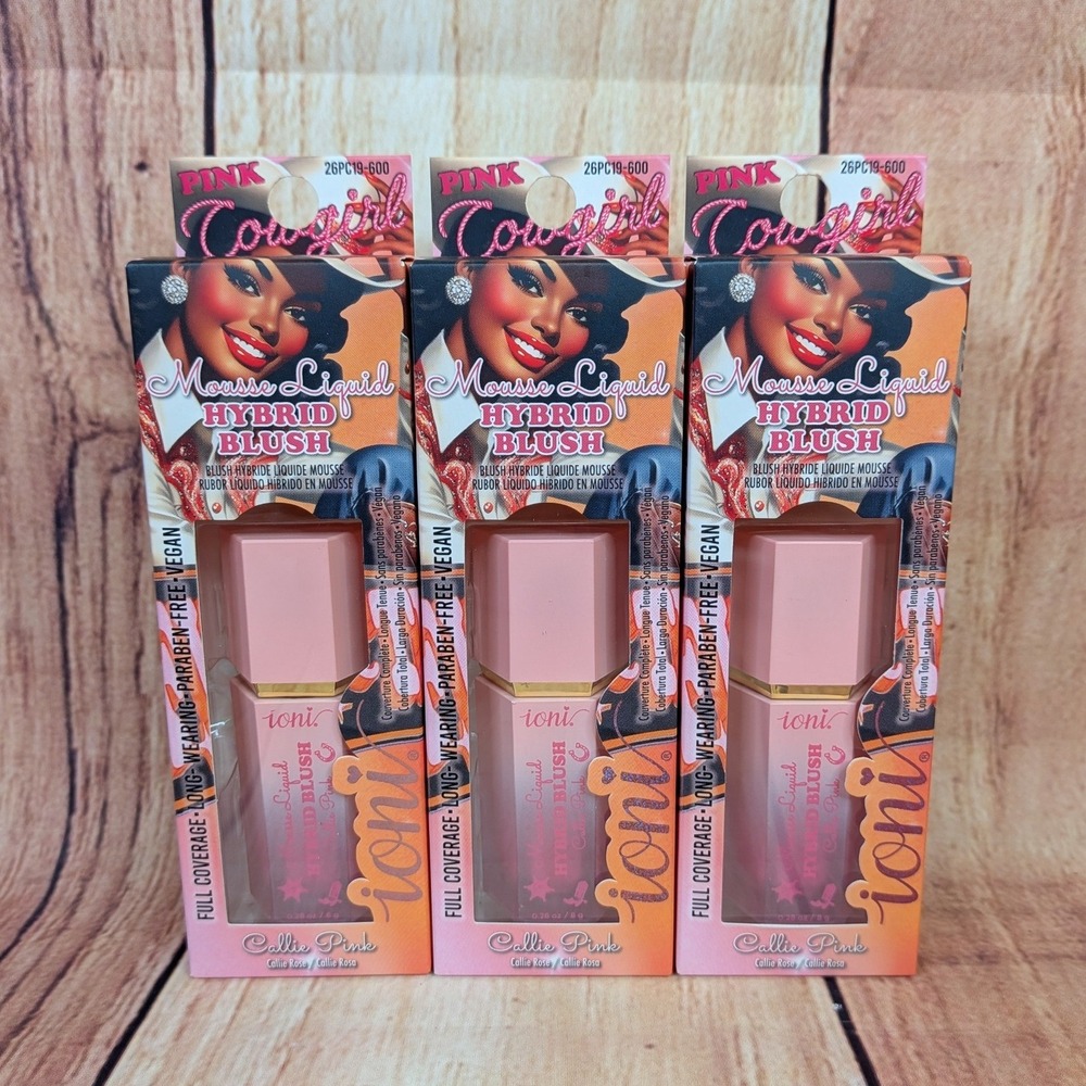 3 PK Ioni Pink Cowgirl Mousse Liquid Hybrid Blush Callie Pink